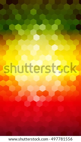 multicolor hexagon vector pattern. for design