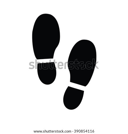 Shoe print vector illustration