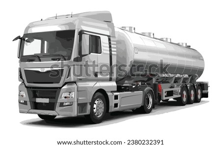 truck big car art icon logo sign auto symbol oil tank fuel man gas bulk fast Daf Hino design vector template view road