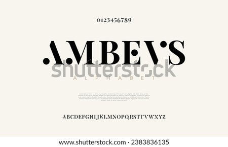 AMBEVS Minimal modern alphabet fonts. Typography minimalist urban digital fashion future creative logo font. vector illustration
