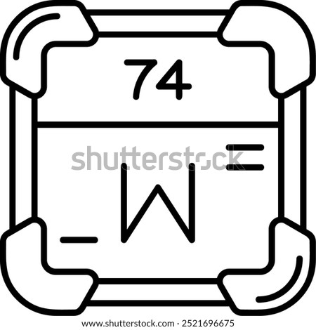 Tungsten Line vector Icon Design