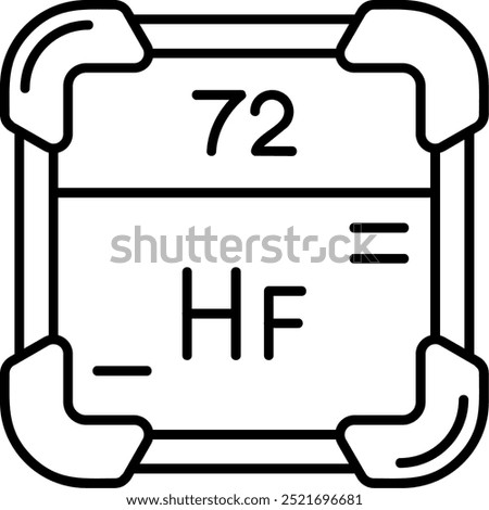 Hafnium Line vector Icon Design