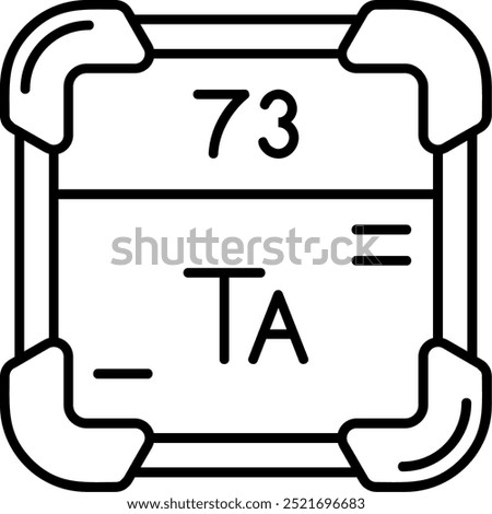 Tantalum Line vector Icon Design