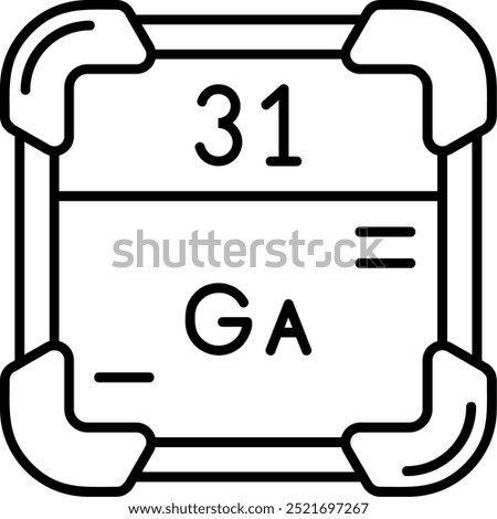 Gallium Line vector Icon Design