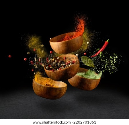 Similar – Image, Stock Photo colourful pepper in the drawer