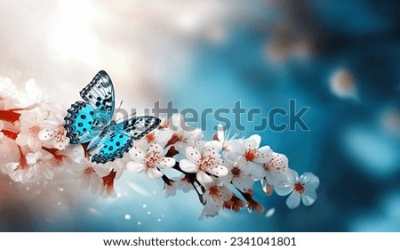 Similar – Image, Stock Photo Butterfly on a branch