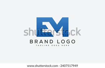 EM logo design template vector graphic branding element