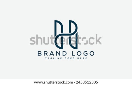 letter H logo design vector template design for brand