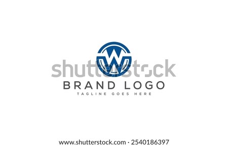 W logo design vector template design for brand