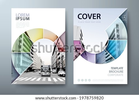 Annual report brochure flyer design template vector, Leaflet, presentation book cover templates. Stock foto © 