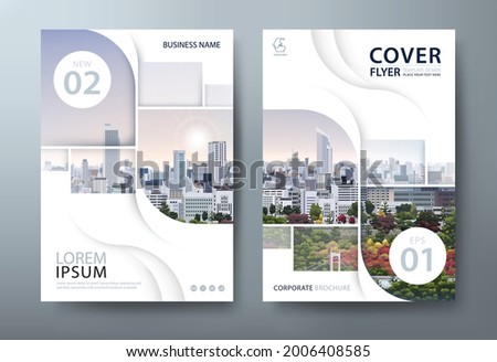 annual report brochure flyer design template, Leaflet cover presentation, book cover. Stock foto © 