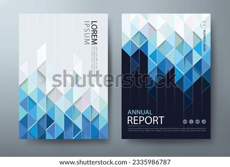 Abstract blue Annual report brochure flyer, Leaflet presentation, book cover templates, layout in A4 size.