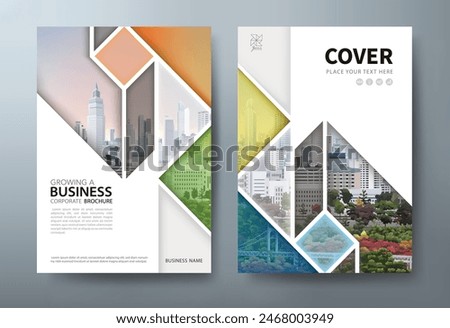 Annual report brochure flyer design template vector, Leaflet, presentation book cover templates