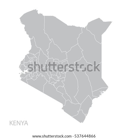 Map of Kenya. Vector.