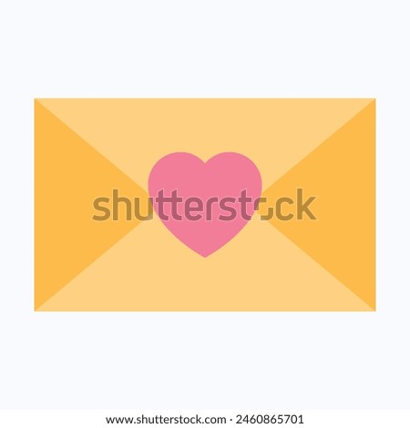 Love Letter Mail Icon. Envelope With A Heart Icon. Love Message Sign. 