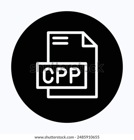 CPP File Format Vector Icon, 