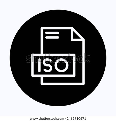 ISO File Format Vector Icon, 