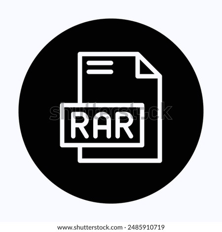 RAR File Format Vector Icon, 