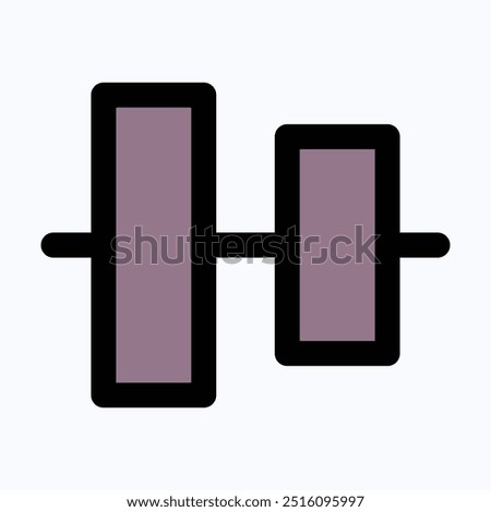 Horizontal Center Align Tool Icon, Alignment, 