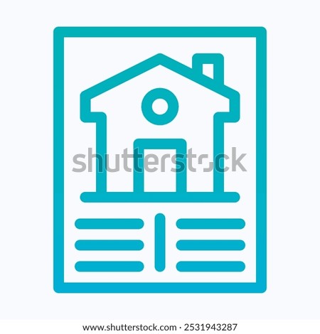 House Rules Icon, Shared Housing Rules Vector Icon, Isolated Lineal Gradient Icon.