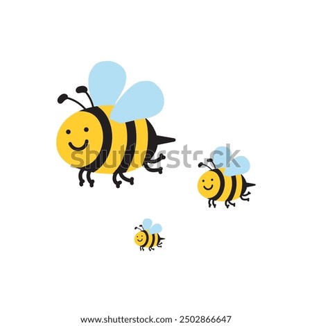 Cute Bee Vector, Bee Kids Vector, Honey Bee Vector, Bee Cartoon Image