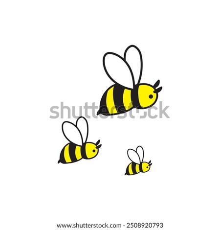 Bee Vector Image, Honey Bee Image Illustration, Bee Kids Cartoon, Cute Bee Vector.