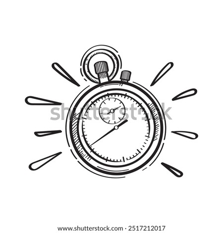 Stopwatch Vector Image, Time Vector, Stopwatch Drawn Vector, Stopwatch Illustration Image, Time Symbol.