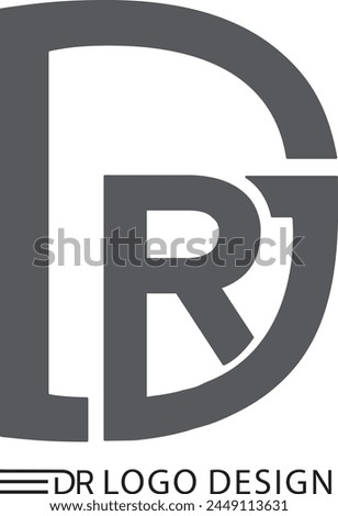 Initials DR letter logo design vector template. Initials DR and RD letters logo Creative elegant monogram