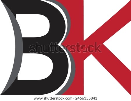 Initials Bk logo design vector images. KB logo monogram template illustration. BK letters icon best images