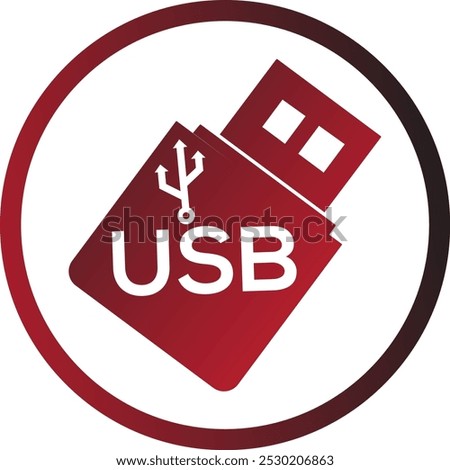 USB logo design vector icon. Plug logo design. Connected USB letters icon template. Creative USB icon royalty. Circle Cable business logo best icon. USB monogram. unique modern technology logo design