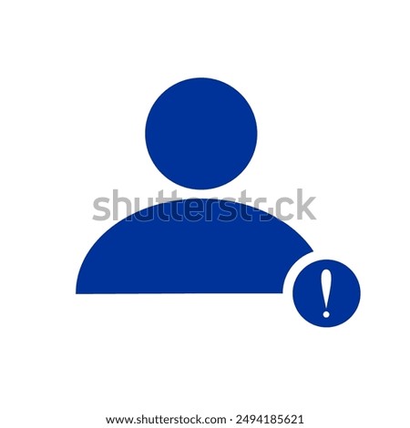 Icon, symbol ,person, person with exclamation mark, vector