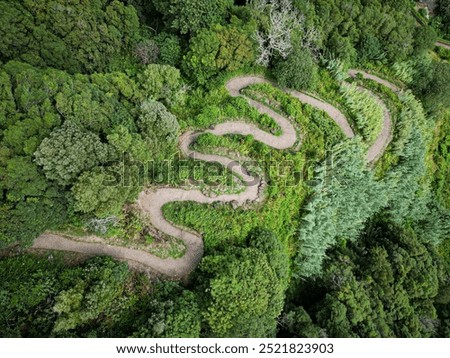 Similar – Image, Stock Photo Hiking trail in the Lüneburg Heath, Lower Saxony, Germany