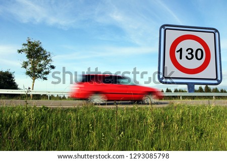 Similar – Image, Stock Photo 130 Motorway sign