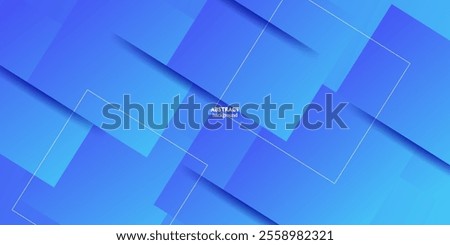 Abstract blue rectangle background and simple lines with overlapping shadows. Colorful blue design with simple patterns. Simple and modern concept. Eps10