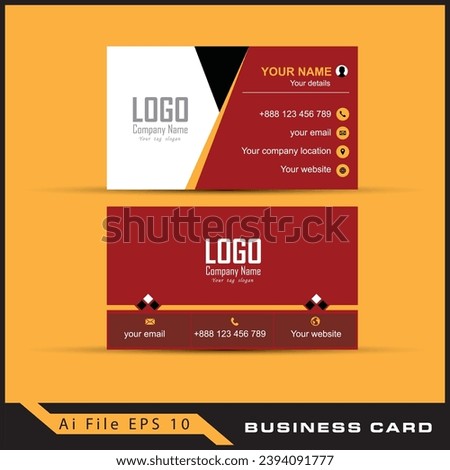 Corporate business card design template