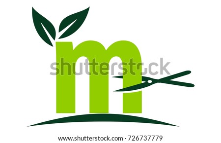 Letter M Lawn Logo  Stok fotoğraf © 