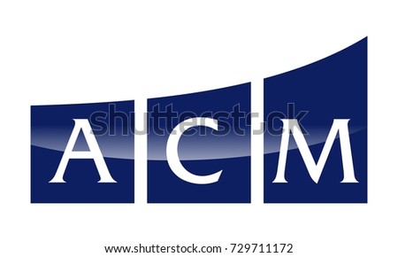 Letter A C M Modern Logo 