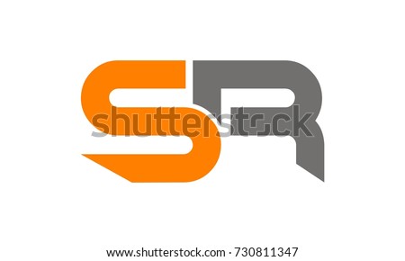 Letter SR Logo  Foto stock © 
