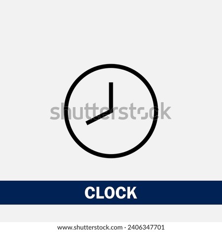 icon clock, time, hour, second, elements for design with simple outline icon styles