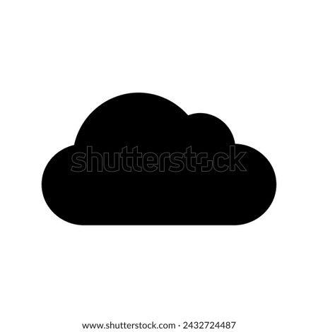 Cloud,cloudy, climate icon, suitable for design element with simple flat icon style has EPS file