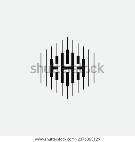 Hexagonal letter H logo design illustration vector template	