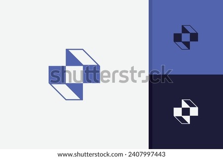 abstract cross logo design icon vector template