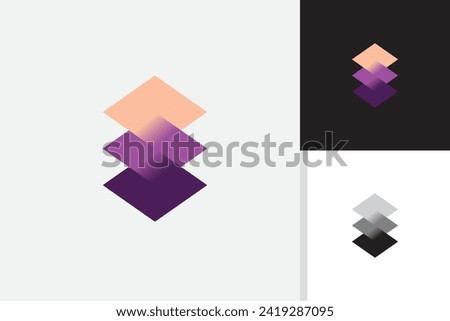 abstract layers logo design vector template