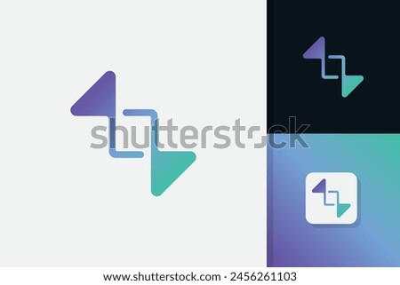 Abstract dna helix logo design vector template