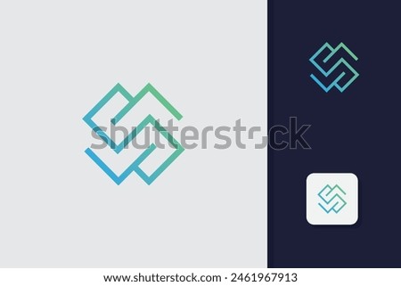 letter s ss logo design vector template