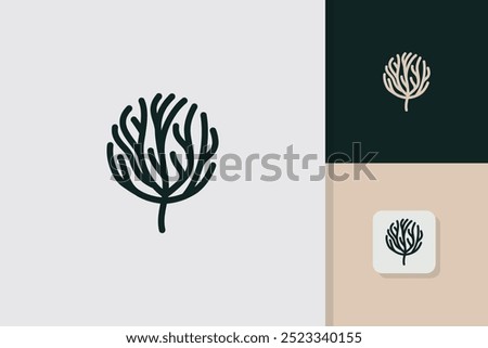 abstract tree logo design vector template