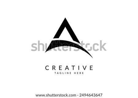 Letter A tech logo design