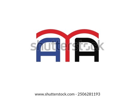 Capital Letter AYA logo design vector.