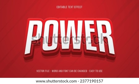Editable text effect power 3d mock up