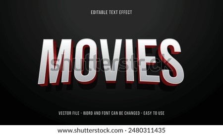 Cinematic movies editable text effect, editable text style